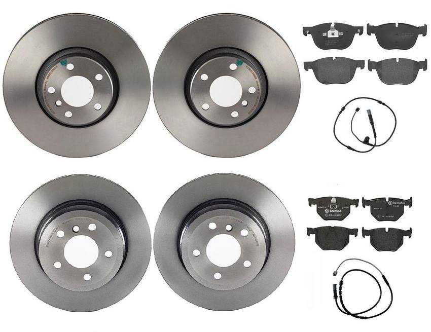 BMW Brembo Brake Kit - Pads &  Rotors Front and Rear (348mm/320mm) (Low-Met) 34356854168 - Brembo 1589480KIT